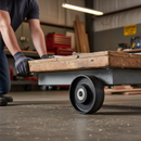 Heavy Duty 200mm Diameter Cast Iron Wheel with 20mm Ball Bearing and 1100Kg Load Capacity