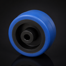 Blue Rubber Wheel 100mm x 15mm Plain Bore