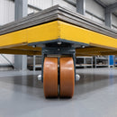 300mm Twin Wheel Swivel Gantry Castor Orange Polyurethane on Cast Iron Wheel Ball Bearing 255 x 205mm Top Plate 3500kg Load Capacity 7