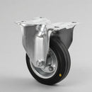 125mm Fixed Castor with Anti-Static Rubber Wheel