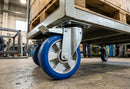 100mm Braked Castor – Polyurethane Wheel on Aluminium Centre
