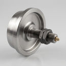 105mm Single Flanged Steel Wheel with Stub Axle