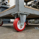 125mm Fixed Castor with Red Polyamide Wheel