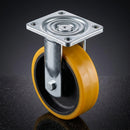 250mm Fixed Heavy Duty Castor - Polyurethane on Cast Iron Wheel
