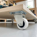 50mm Swivel Furniture Castor – Soft White Wheel