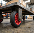 330mm Heavy Duty Solid Rubber Trolley Wheel 25.4mm Bore