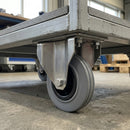 100mm Fixed Stainless Steel Castor with Grey Rubber Wheel