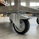 100mm Swivel Castors with Anti-Static Rubber Wheel & Brake