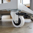 75mm Braked Furniture Castor – Soft White Wheel