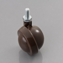 63mm Threaded Stem Furniture Castor - Light Brown Finish