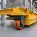 400mm Twin Wheel Fixed Gantry Castor Orange Polyurethane on Cast Iron Wheel Ball Bearing 340 x 255mm Top Plate 6200kg Load Capacity 1