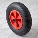 400mm Wheelbarrow Wheel Black Pneumatic Radial Tread on Polypropylene Hub Roller Bearing 25.4mm Bore 200kg Load Capacity 1