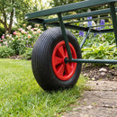 400mm Wheelbarrow Wheel Black Pneumatic Radial Tread on Polypropylene Hub Roller Bearing 25.4mm Bore 200kg Load Capacity 5