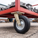 405mm Heavy Duty Swivel Castor Black Elastic Rubber Wheel Multi Rib Tread Ball Bearing Top Plate 950kg Load Capacity 4