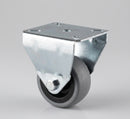 75mm Fixed Castor Grey Rubber