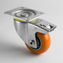 125mm Heavy Duty Swivel Braked Castors with Polyurethane Wheel