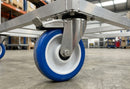 150mm Stainless Steel Braked Castor – Polyurethane Wheel