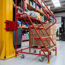 Spring Loaded 4 Step Ribbed Rubber Ladder 1760h x 640w x 850d mm