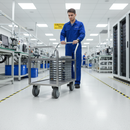 Premium 100mm Diameter Grey Polyurethane Anti-Static Wheel with Non-Marking Design, 150Kg Load Capacity and 8mm Ball Bearing