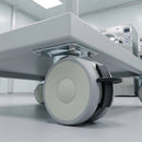 65mm Twin Wheel Castor with Plate Fitting and Brake