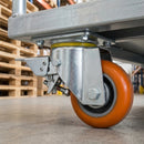 200mm Heavy Duty Leading Brake Castors with Polyurethane Wheel