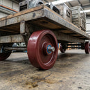 300mm Red Poly Wheel on Cast Iron Hub Bore 31.8mm