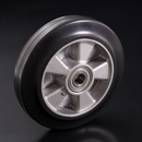 180mm Rubber Wheel with Aluminium Centre – 25mm Bore