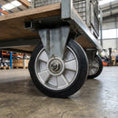 100mm Rubber Wheel with Aluminium Centre – 150kg Load Capacity