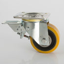 125mm Braked Castor Polyurethane Cast Iron