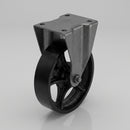125mm Vintage Fixed Castor - Cast Iron Wheel