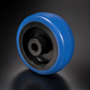 Blue Rubber Wheel 75mm x 12mm Plain Bore