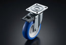 125mm Stainless Steel Braked Castor – Polyurethane Wheel