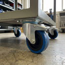 80mm Braked Castor with Blue Rubber Wheel