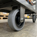 100mm Non Marking Grey Rubber Wheel 12mm Bore