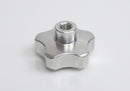 Handwheel Polished Aluminium M10 x 60mm Diameter