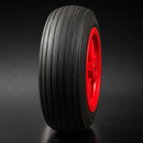200mm Solid Rubber Trolley Wheel – 12.7mm Bore