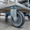 125mm Zinc Plated Swivel Castor – TPR Wheel