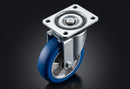 100mm Swivel Castor – Polyurethane Wheel, Aluminium Centre