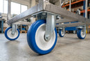 100mm Fixed Castor – Polyurethane Wheel on Nylon Centre