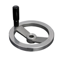 Spoked Aluminium Control Handwheel 140mm Diameter, 14mm Bore