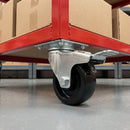 50mm Braked Swivel Castor Black Polypropylene Wheel Top Plate 55kg Load Capacity 1