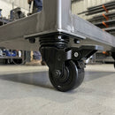 50mm Heavy Duty Swivel Braked Castor Black Nylon Wheel Top Plate 200kg Load Capacity 1