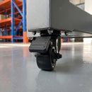 50mm Heavy Duty Swivel Braked Castor Black Nylon Wheel Top Plate 200kg Load Capacity 5