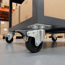 50mm Swivel Braked Castor Black Polypropylene Wheel Top Plate 65kg Load Capacity 1