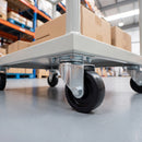 50mm Swivel Castor Black Polypropylene Wheel Top Plate 55kg Load Capacity 1