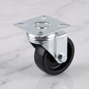 50mm Swivel Castor Black Polypropylene Wheel Top Plate 55kg Load Capacity 2
