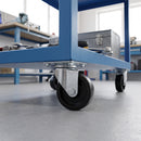 50mm Swivel Castor Black Polypropylene Wheel Top Plate 55kg Load Capacity 4