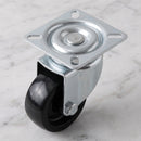 50mm Swivel Castor Black Polypropylene Wheel Top Plate 65kg Load Capacity 2
