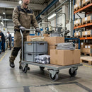 50mm Fixed Castor With Grey Rubber on Polypropylene Wheel & 4-Bolt-Hole 60kg Load Capacity