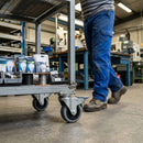 50mm Fixed Castor With Grey Rubber on Polypropylene Wheel & 4-Bolt-Hole 60kg Load Capacity